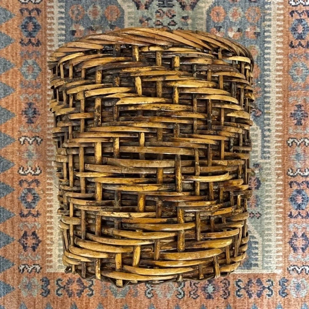 Large Wicker Planter Basket with Drip Tray
